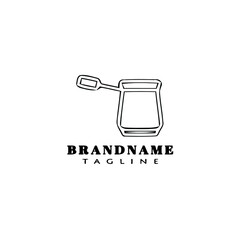 coffee element logo cartoon icon design template black isolated vector illustration