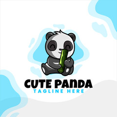 cute panda character vector design