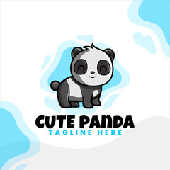 cute panda character vector design