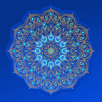 Luxury colorful ornamental mandala background