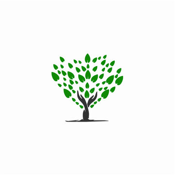 tree hand logo, tree logo, life logo