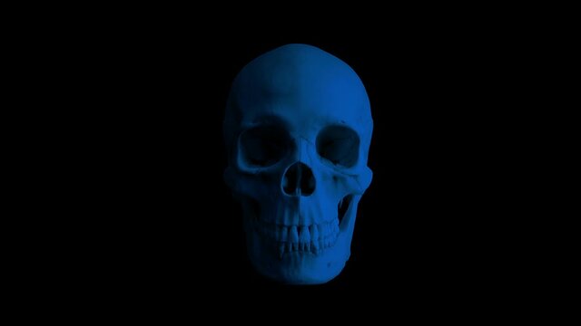 Skull Fire Mouth Eats Camera In The Dark