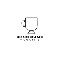cup logo cartoon icon design template black isolated vector illustration