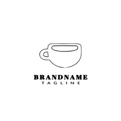 cup logo cartoon icon design template black isolated vector illustration