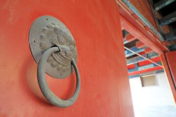 The doorknob on the vermilion gate, Beijing