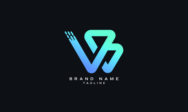 VB, LB, BV, BL, Abstract initial monogram letter alphabet logo design