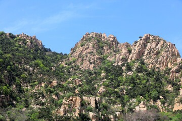 Fototapeta premium Wufeng mountain natural scenery, Changli County, Hebei Province, China