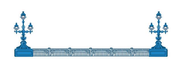 Saint Petersburg, Russia, Landmark, Trinity Bridge, Kirov Bridge, White Nights, bridge with lanterns
