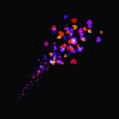 Heart burst. Frame love. Love vector illustration.