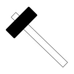 金槌、ハンマーのイラスト