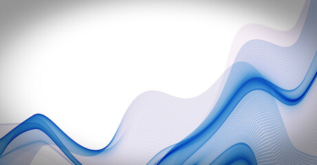 Blue wave lines abstract background 
