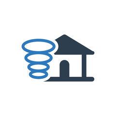 Home hurricane tornado icon