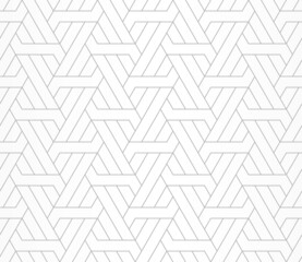 Pattern with straight lines and geometric shapes. Seamless geometric abstract linear texture. Monochrome Hexagonal background. Linear graphic design for textile, fabric and wrapping.