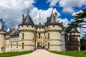 Chaumont, France.29-06-2021. Historic castle at  Chaumont sur Loire.