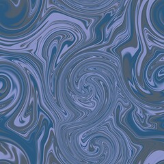 Seamless twirly swirly abstract liquid marble surface pattern design for print. High quality illustration. Trendy marbled fluid paint on water background. Funky expressive psychedelic swirl of paint.