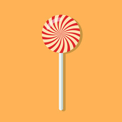 vector illustration of a sweet cartoon lollipop
