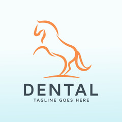 Create unique & abstract logo for Versailles Family Dentistry horse icon