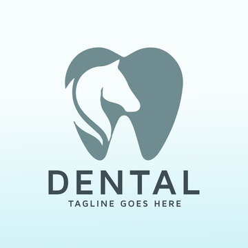 Create unique & abstract logo for Versailles Family Dentistry horse icon