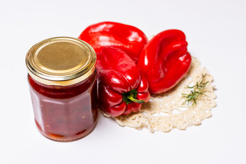 Mermelada de frutos vegetales de huerta orgánica. Recurso gráfico para agregar etiquetas