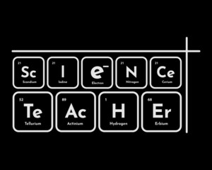 Science Teacher T-shirt design template. Chemistry formula t-shirt design. 
