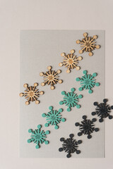 wooden snowflakes or stars