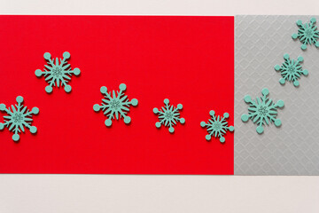 christmas card with snowflakes