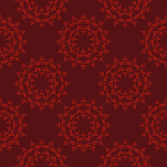 Seamless background with decorative flowers. Mexico. Design with manual hatching. Ethnic boho ornament. Textile. Vector illustration for web design or print.