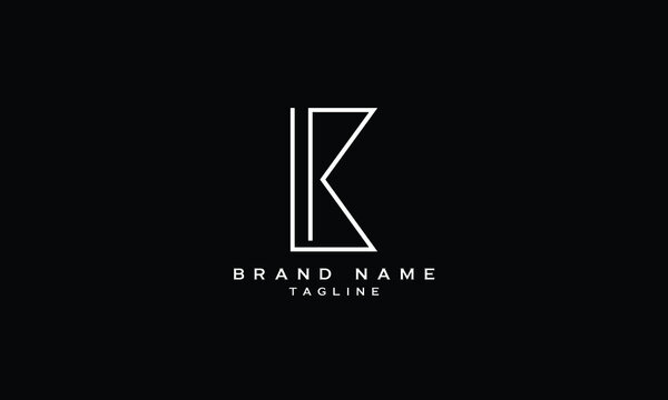 LRK, BL, RK, LK, Abstract initial monogram letter alphabet logo design