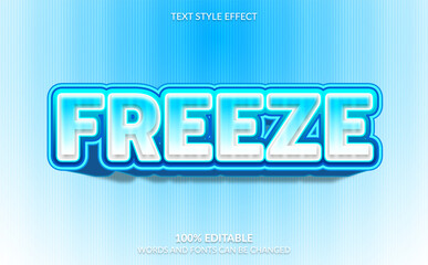 Freeze text style effect