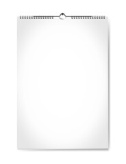 Mockup wall calendar on a spring Illustration isolated On A White Background. The Template Layout Is Ready For Your Design. Vector EPS 10