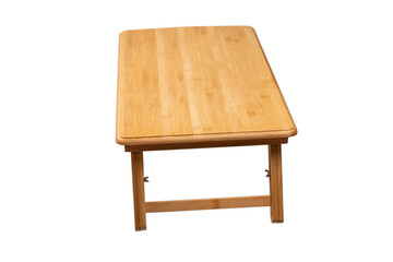 Wooden table isolated on a white background.
