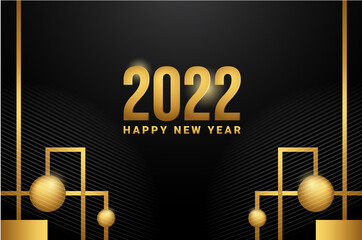Happy New Year 2022 Design Background For Greeting Moment