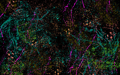 Stained abstract digital art multicolored texture background. © Carol Cruz