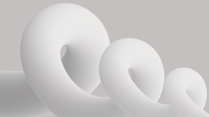 Abstract drawing with a volumetric wave. Background.