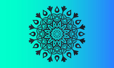 luxury Indian mandala design ornamental beautiful background in historical traditional Muslim and Indian style vector Template.