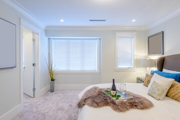 Beautiful and modern home and hotel bedroom interior design.