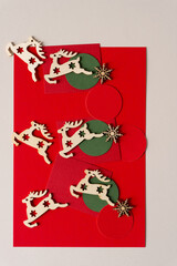christmas reindeer shapes with stars and paper circles