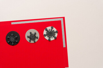 snowflake christmas decoration shapes on paper