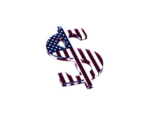 The American dollar. 3D render.