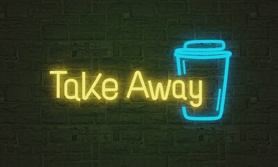Obraz premium take away neon light