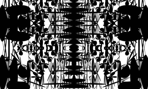 mesmerizing optical illusion created by black op-art patterns © Oleg