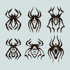 Spider hand drawn vector illustration.