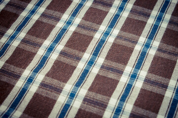 Colorful checkered shirt as background texture, multicolored fabric