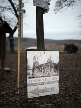 Katarinka - Church and Monastery of St. Catherine ruins direction information, Dechtice, Slovakia