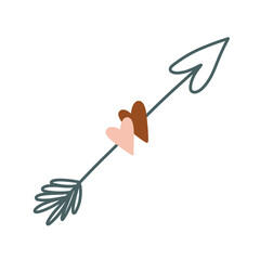 valentine's day, modern minimalist boho style design. love messages and cards, love symbol and magic elements