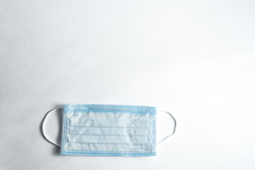 Blue Blue Medical Protective Mask White Background