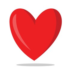 red heart love shape vector design 