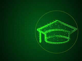 3d rendering education graduate cap 