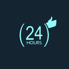 24 hours message symbol