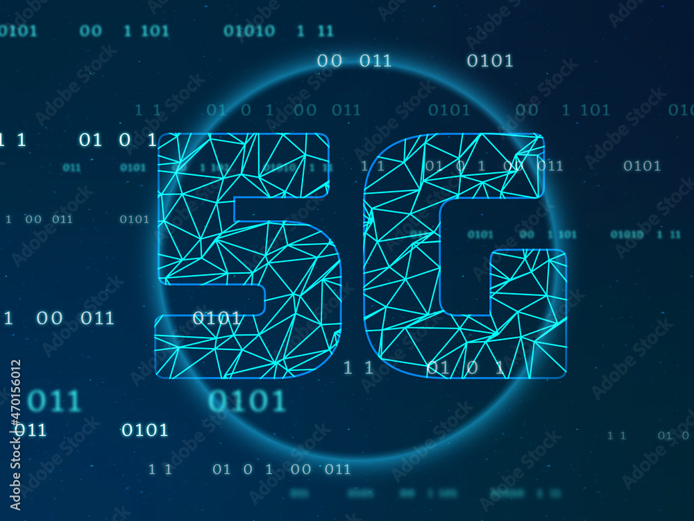 Poster 3d rendering 5g network 5g connection